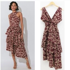 Cleobella Carson Asymmetrical Midi Dress Size Small